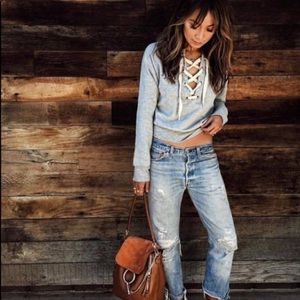 Sincerely Jules Lace up Kaia Sweatshirt